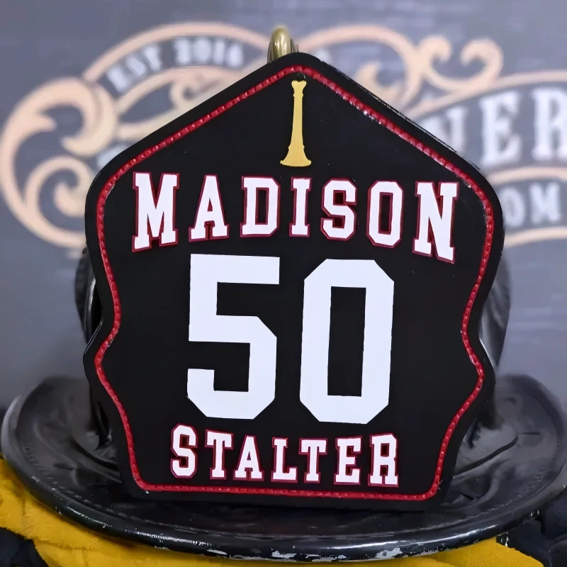 fire helmet shield shown to reinforce fire service identity