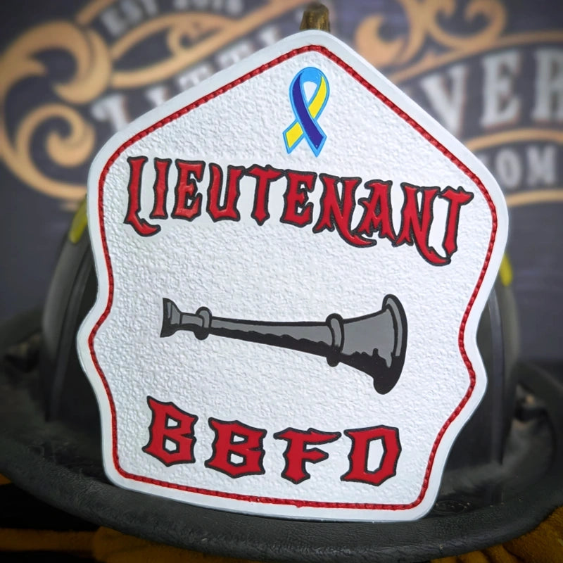 custom firefighter front displayed in natural bold detail