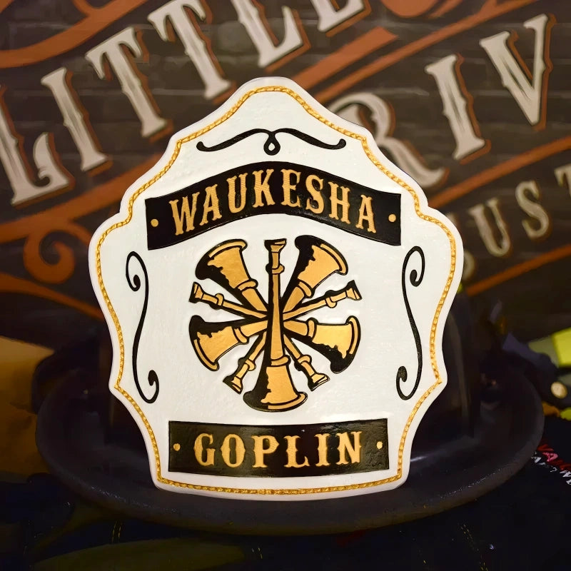 fire helmet shield shown with authentic firefighter appeal