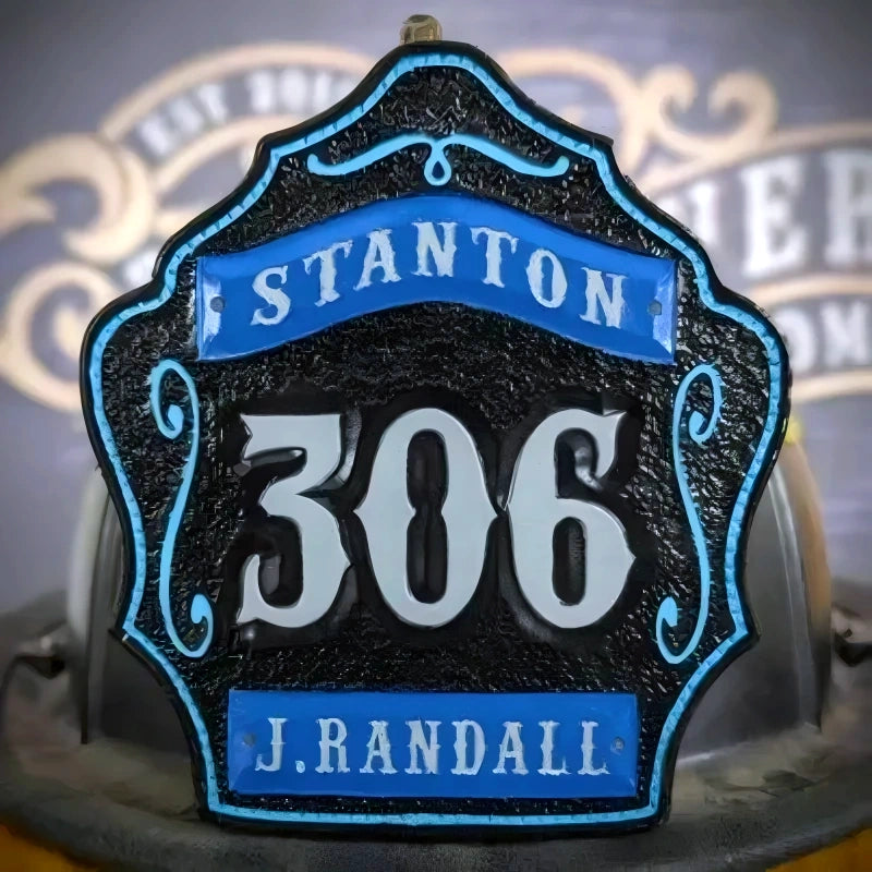 fire helmet shield shown naturally with firefighter influence