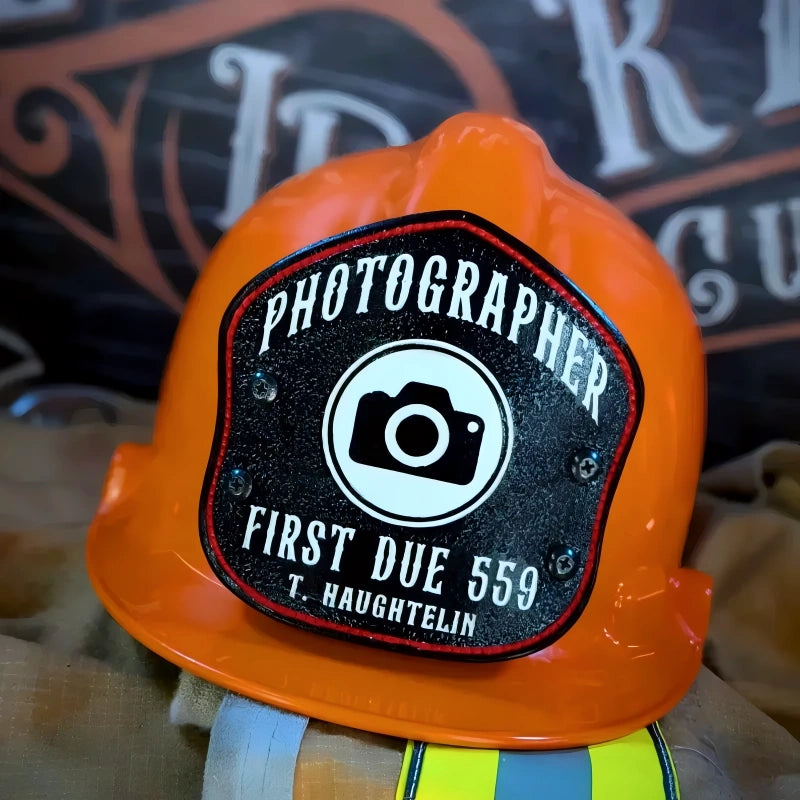 firefighter shield front displayed for strong visual clarity