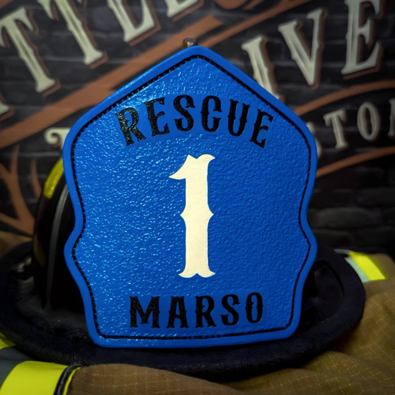 fire helmet front shown in accurate firefighter form