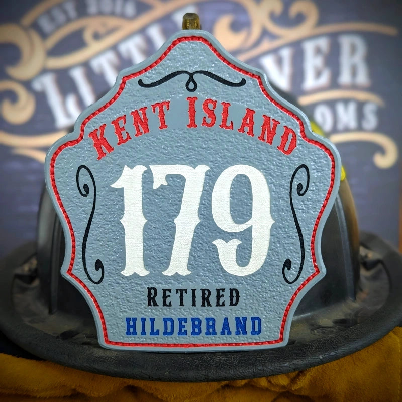 fire helmet shield shown with confident structured appearance