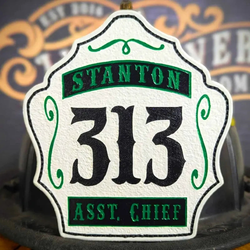 fire helmet shield presented with strong structural identity