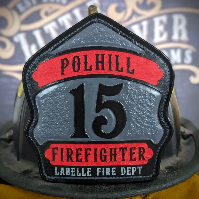 firefighter helmet front shown for reliable identification