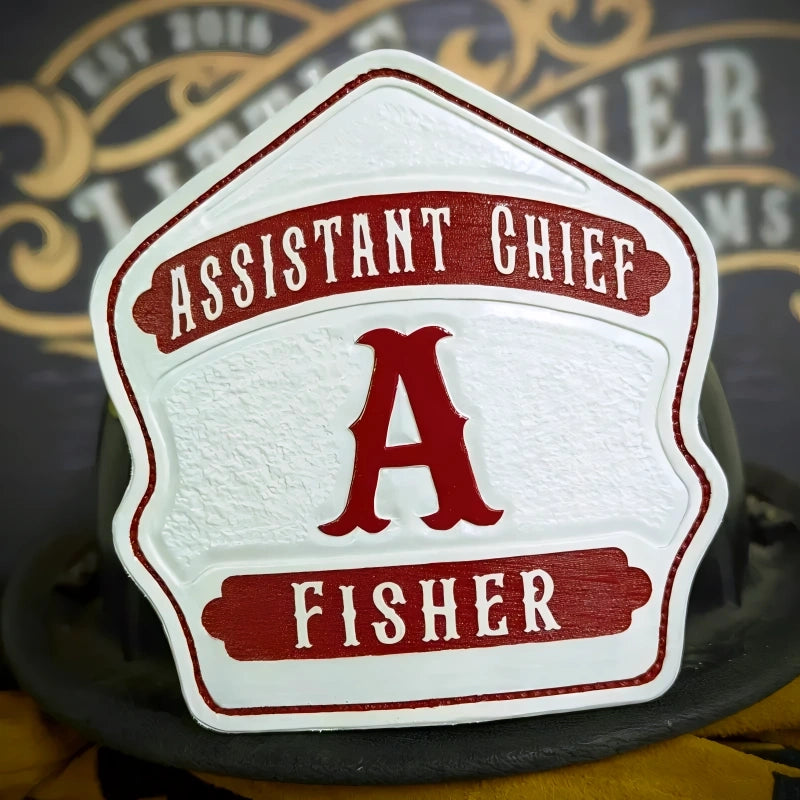 firefighter shield displayed in a steady clean product view