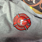 Durable cotton poly custom firefighter t shirt built for long shifts and training