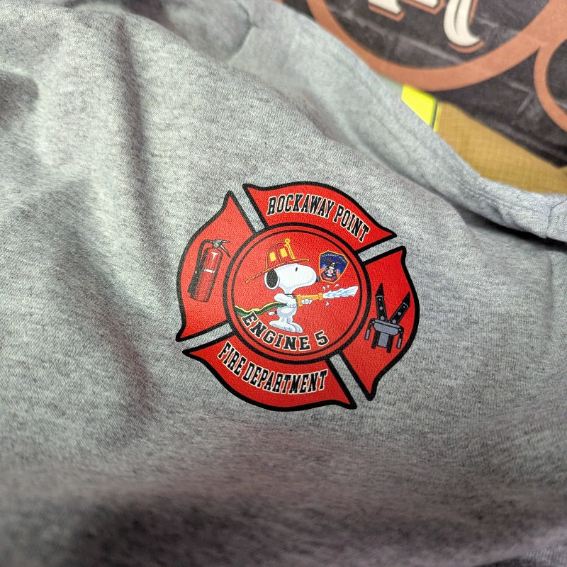 Durable cotton poly custom firefighter t shirt built for long shifts and training
