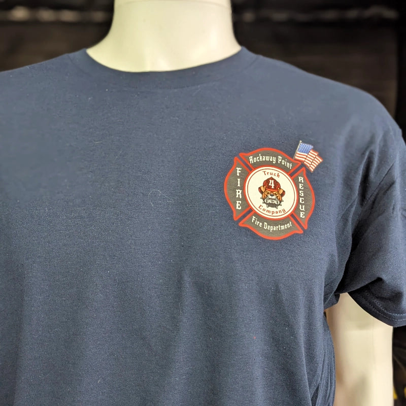 Firefighter t shirt with custom logo print perfect for station pride and events