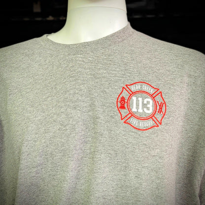 Station duty shirt custom firefighter t shirt with long lasting print and comfort
