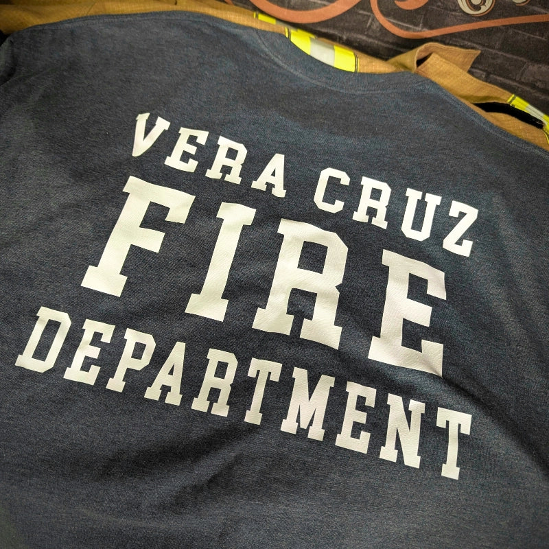Firefighter station shirt customized with logo for professional department apparel use