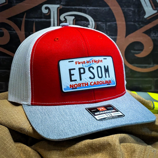 cusotm license plate leather patch hat for any state