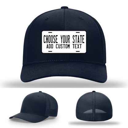 State plate inspired hat with premium Richardson fit and finish