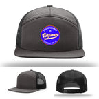Delaware City Engine 15 fire company hat leather patch detail