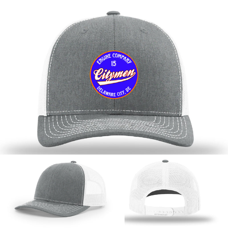 Delaware City Engine 15 fire company hat custom leather