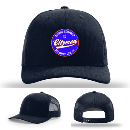 Delaware City Engine 15 fire company hat leather firefighter hat