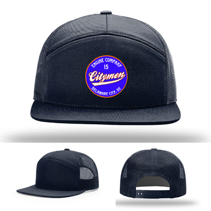 Delaware City Engine 15 firefighter hat leather patch hat