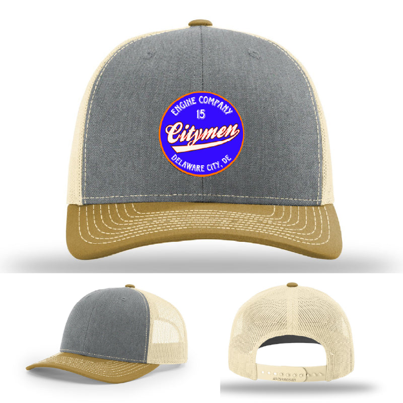Delaware City Engine 15 firefighter hat custom department design