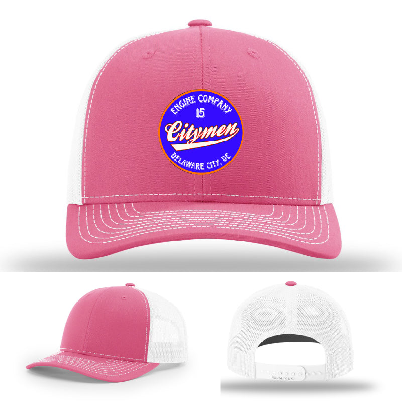 Delaware City Engine 15 firefighter hat custom leather firefighter