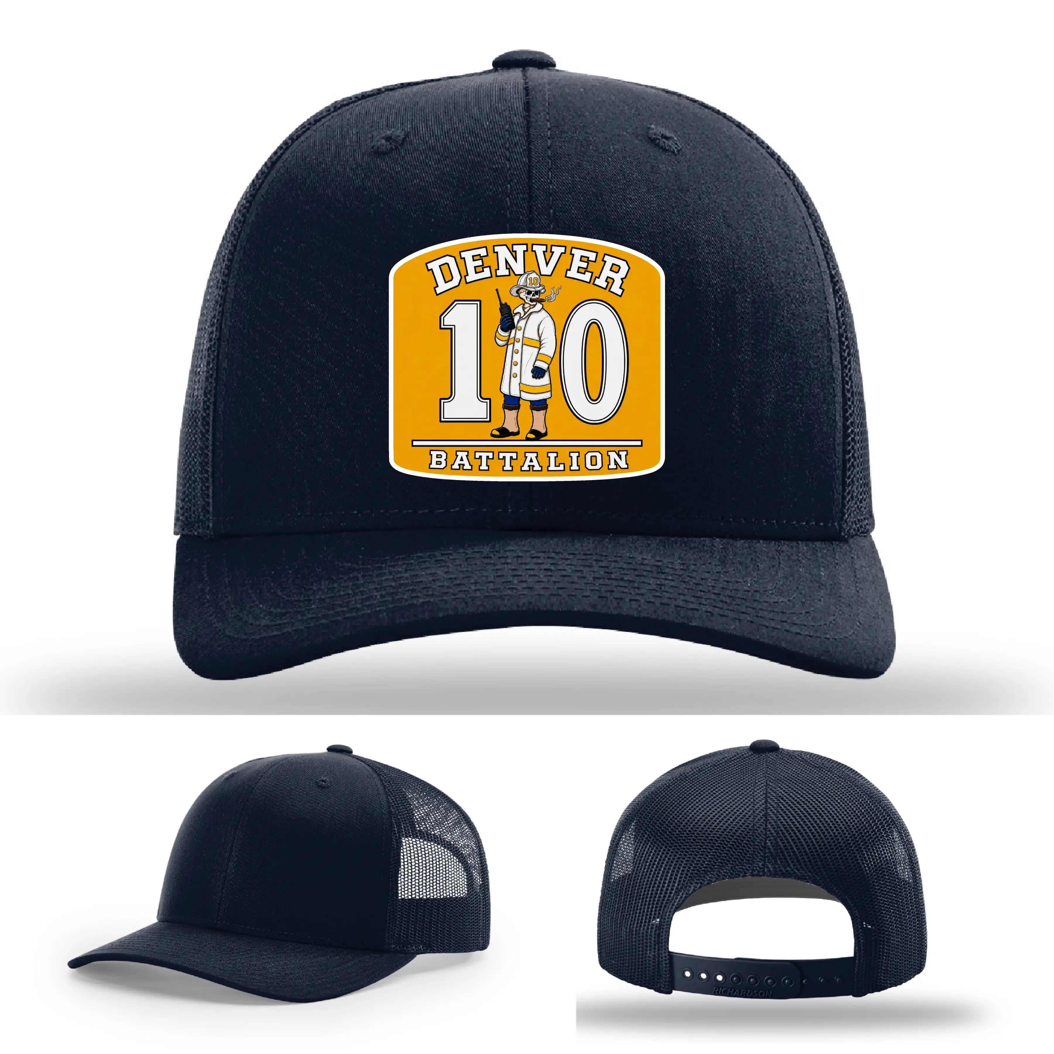 Denver Fire Battalion 10 leather patch hat