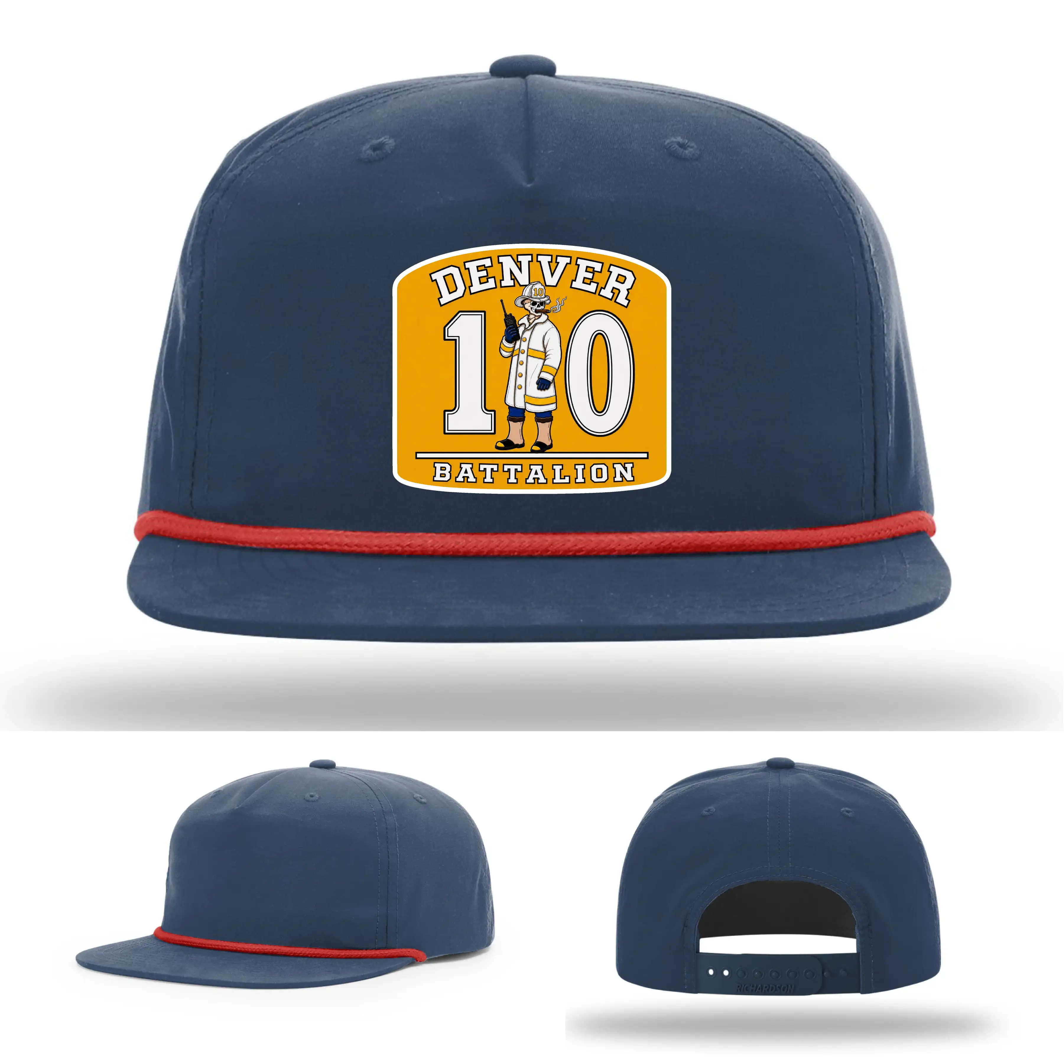 Denver Fire Department Battalion 10 leather patch hat