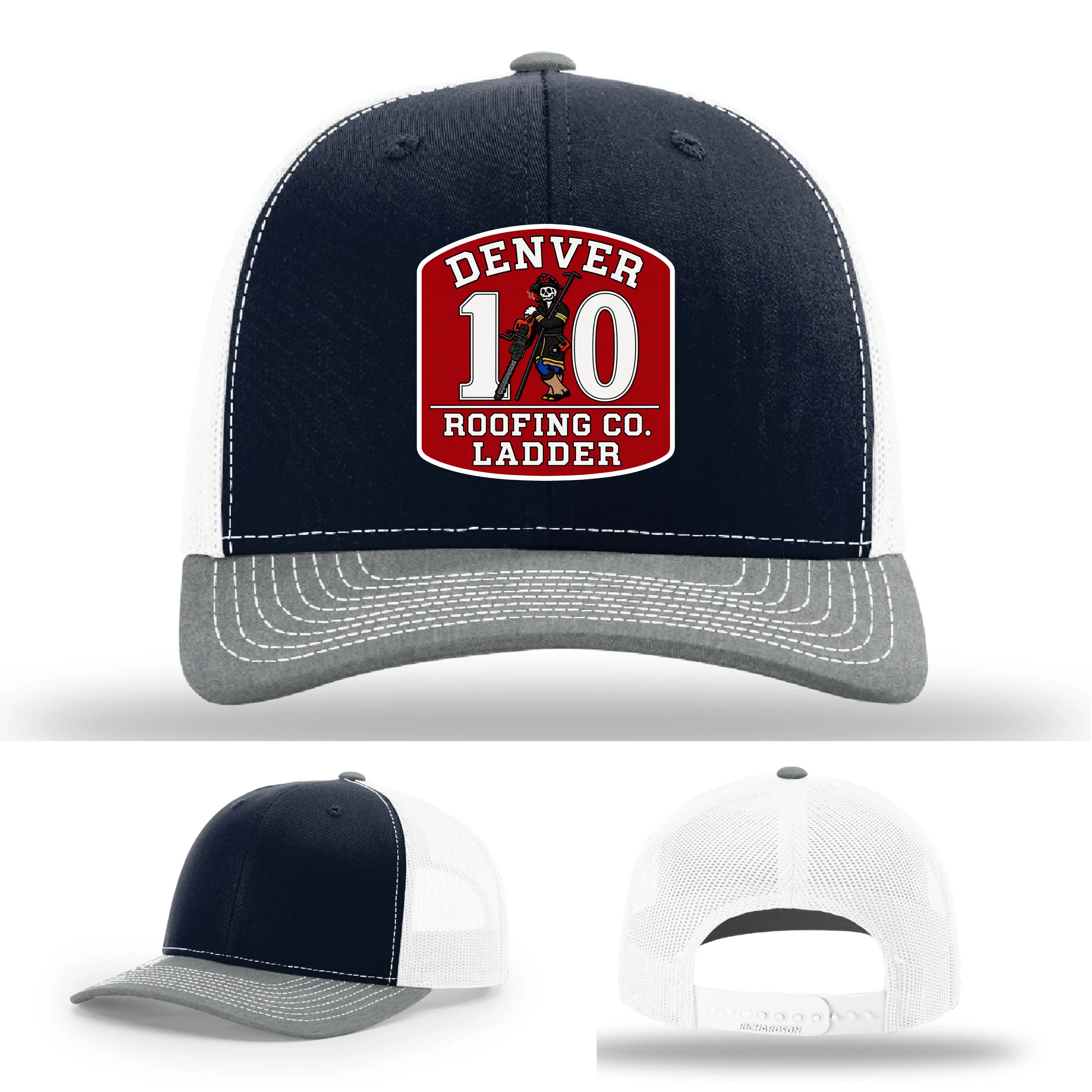 Denver Fire Department Ladder 10 leather patch hat