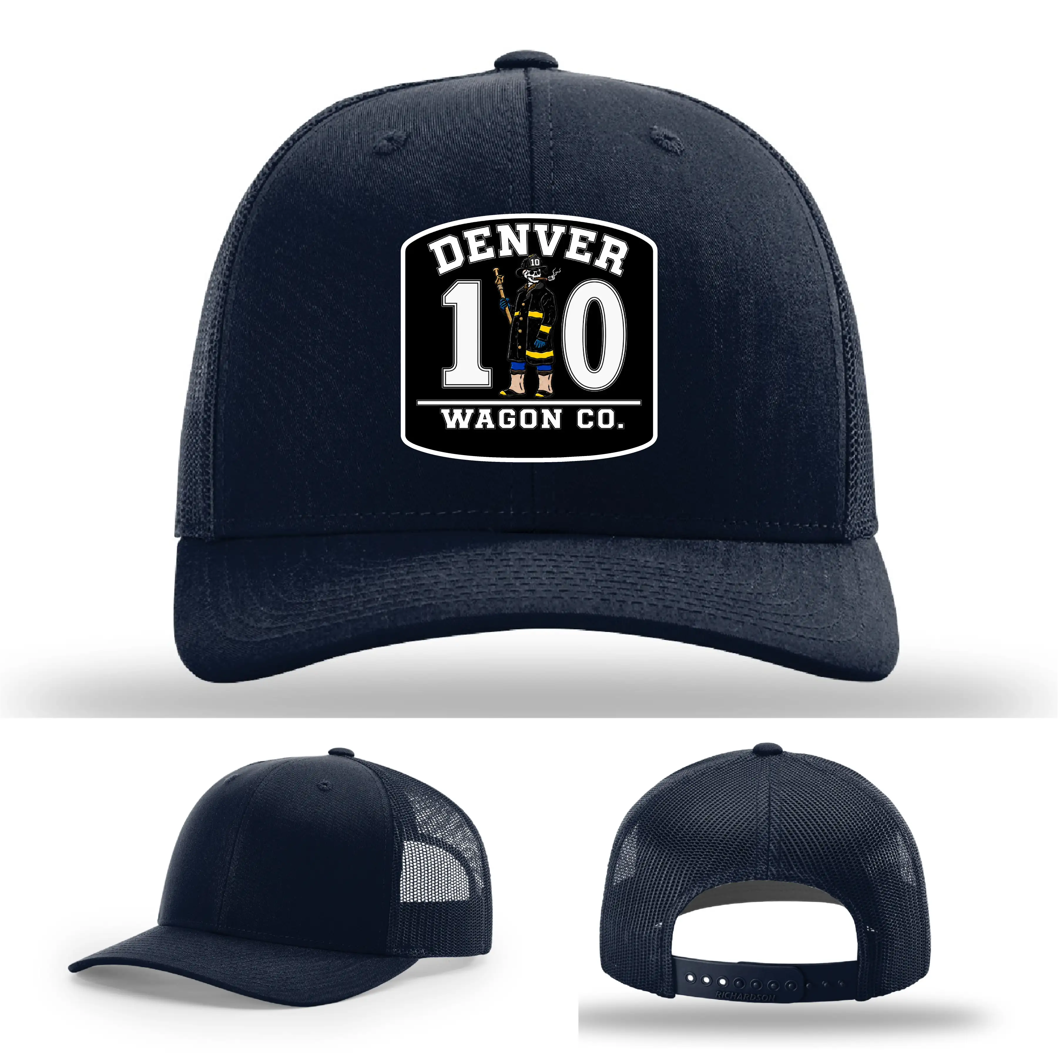 Denver Fire Wagon Company 10 leather patch hat