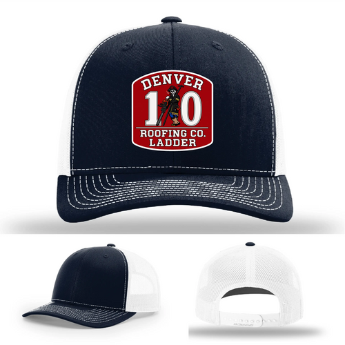 Denver NC Roofing Company firefighter leather patch hat