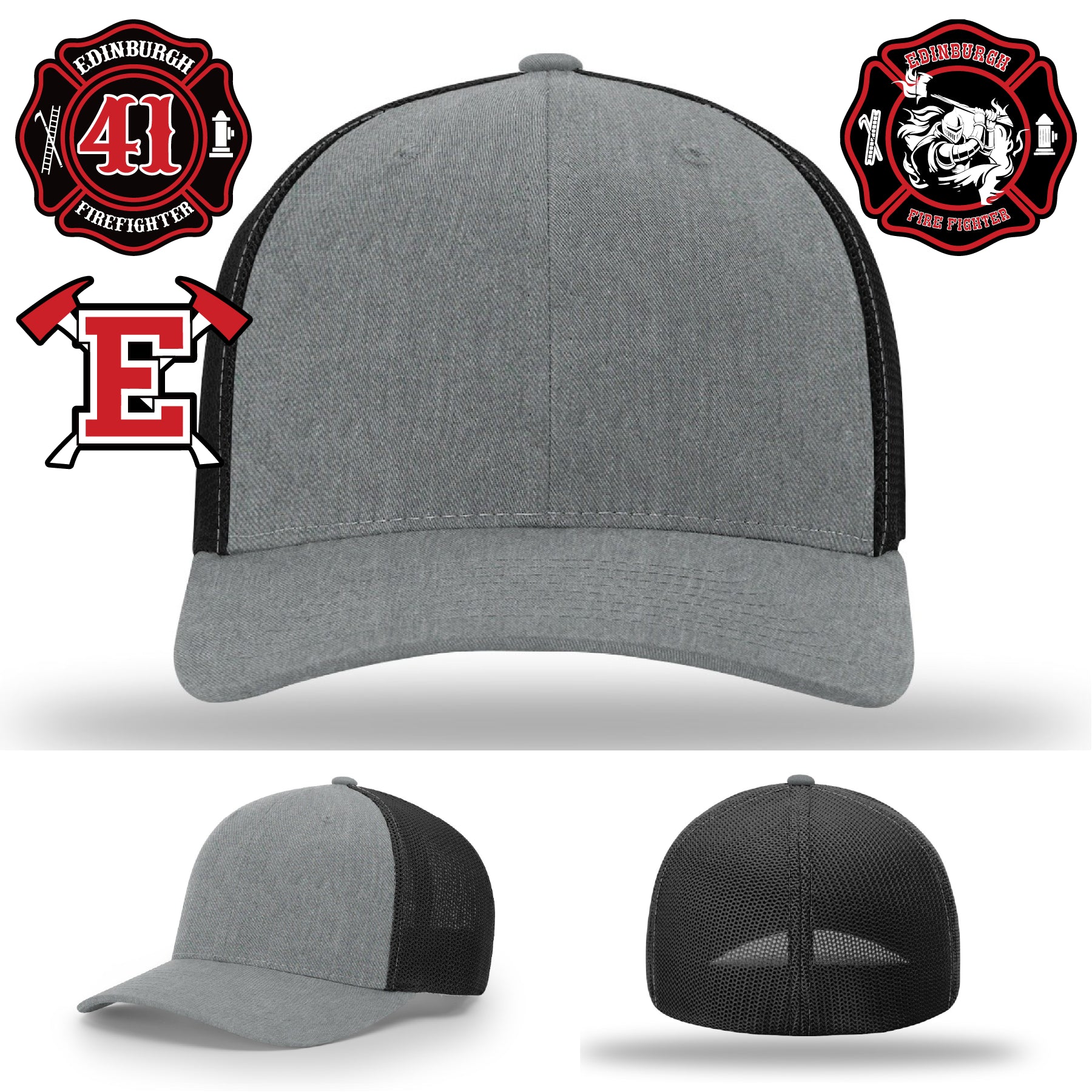 Classic firefighter hat with axes patch from Edinburgh Fire