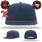 Firefighter leather patch hat honoring Edinburgh Fire