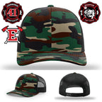 Station 41 patch firefighter hat representing Edinburgh Fire