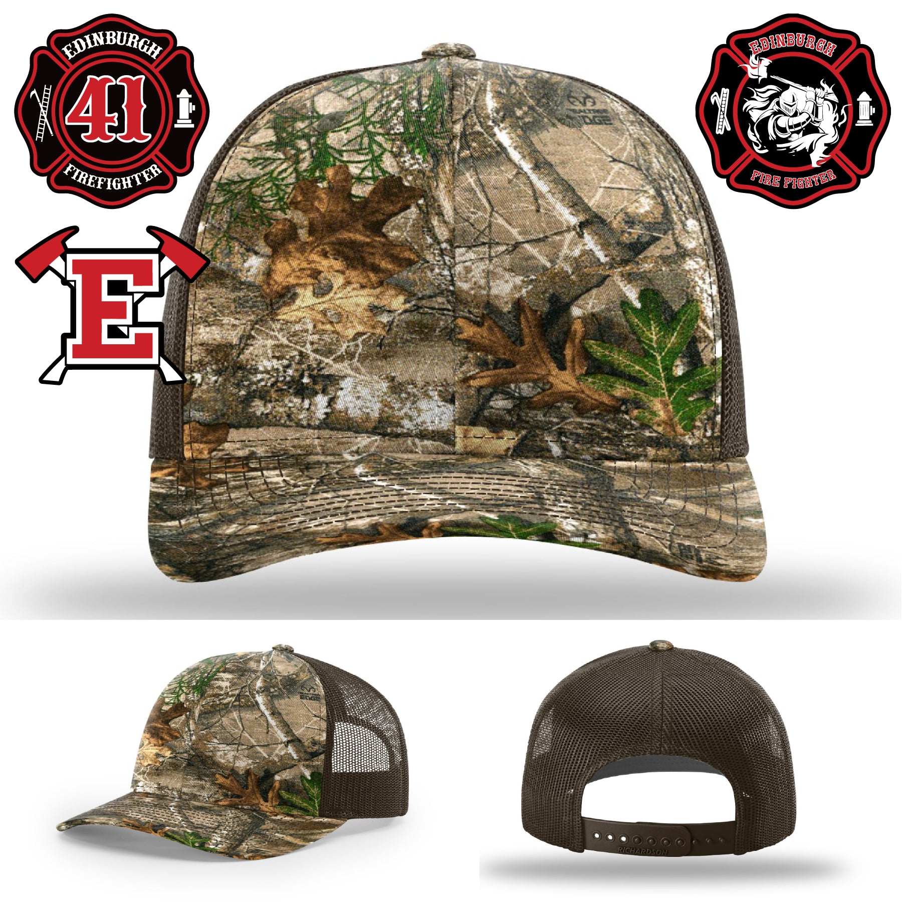 Knight design Edinburgh Fire Department firefighter hat