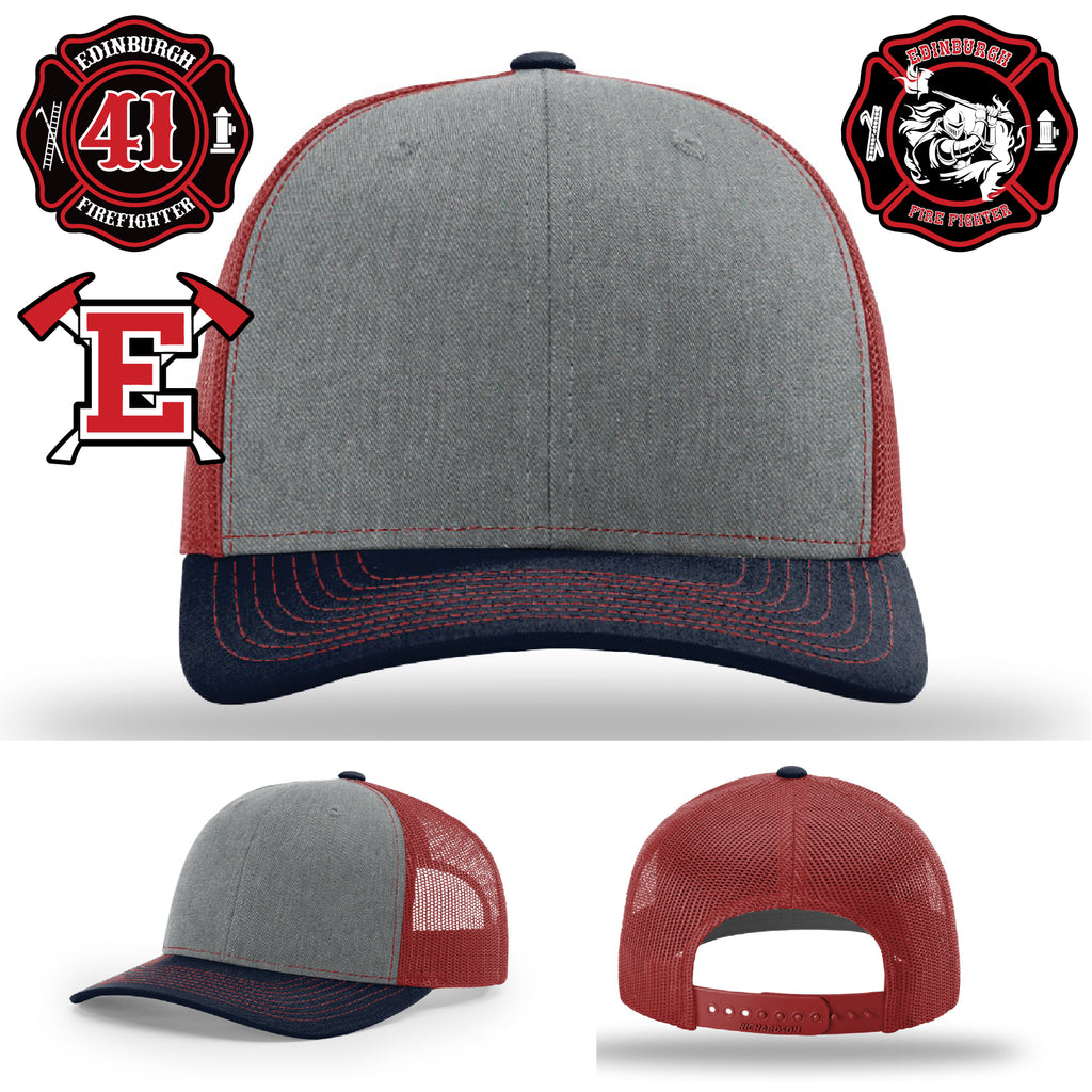 Edinburgh firefighter hat with classic axes leather patch
