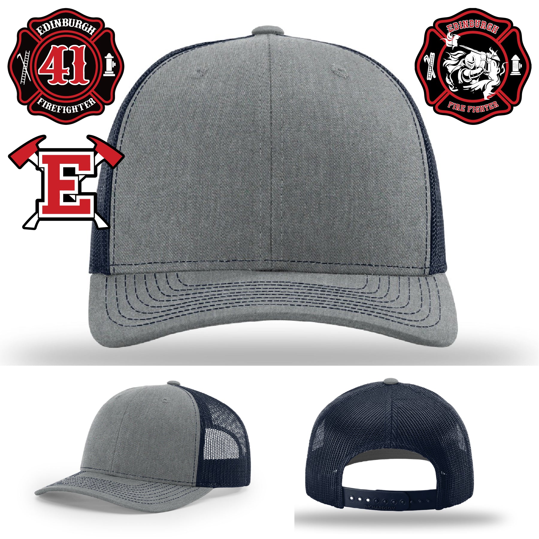 Custom leather firefighter hat for Edinburgh Fire Department