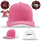 Firefighter hat with Edinburgh Fire Station 41 patch design