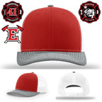 Edinburgh firefighter gear hat with full grain leather patch