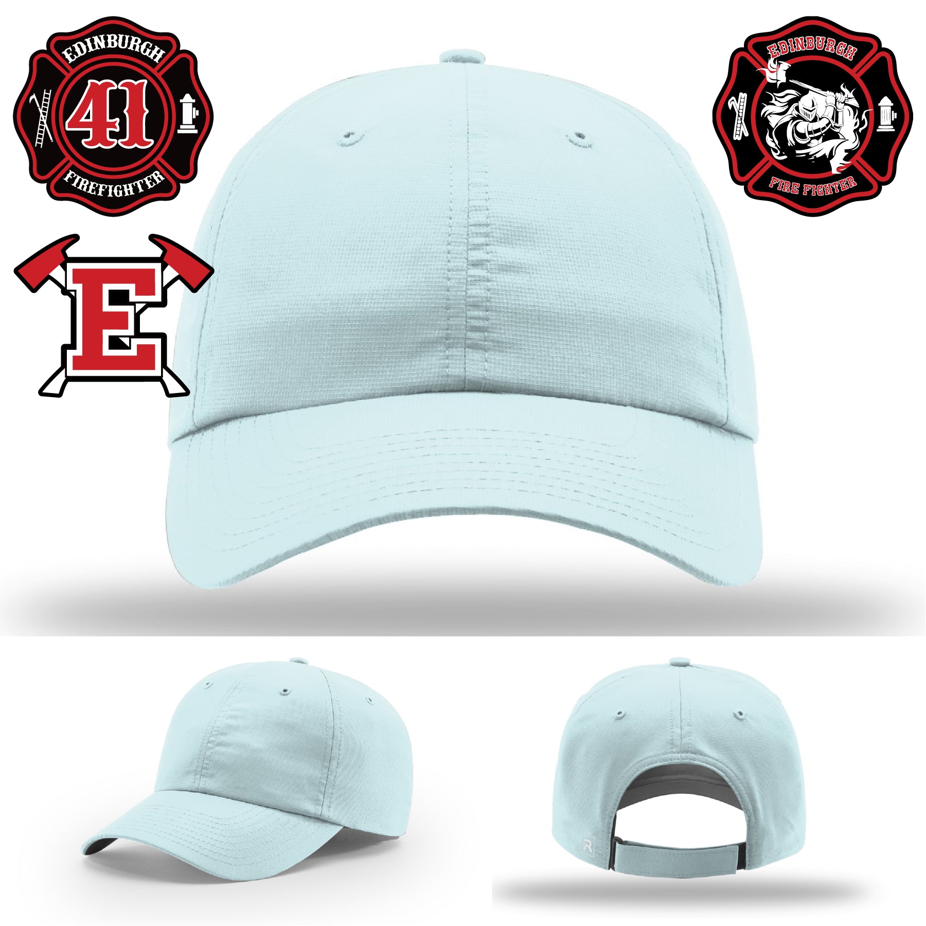 Edinburgh Fire Department custom firefighter patch hat