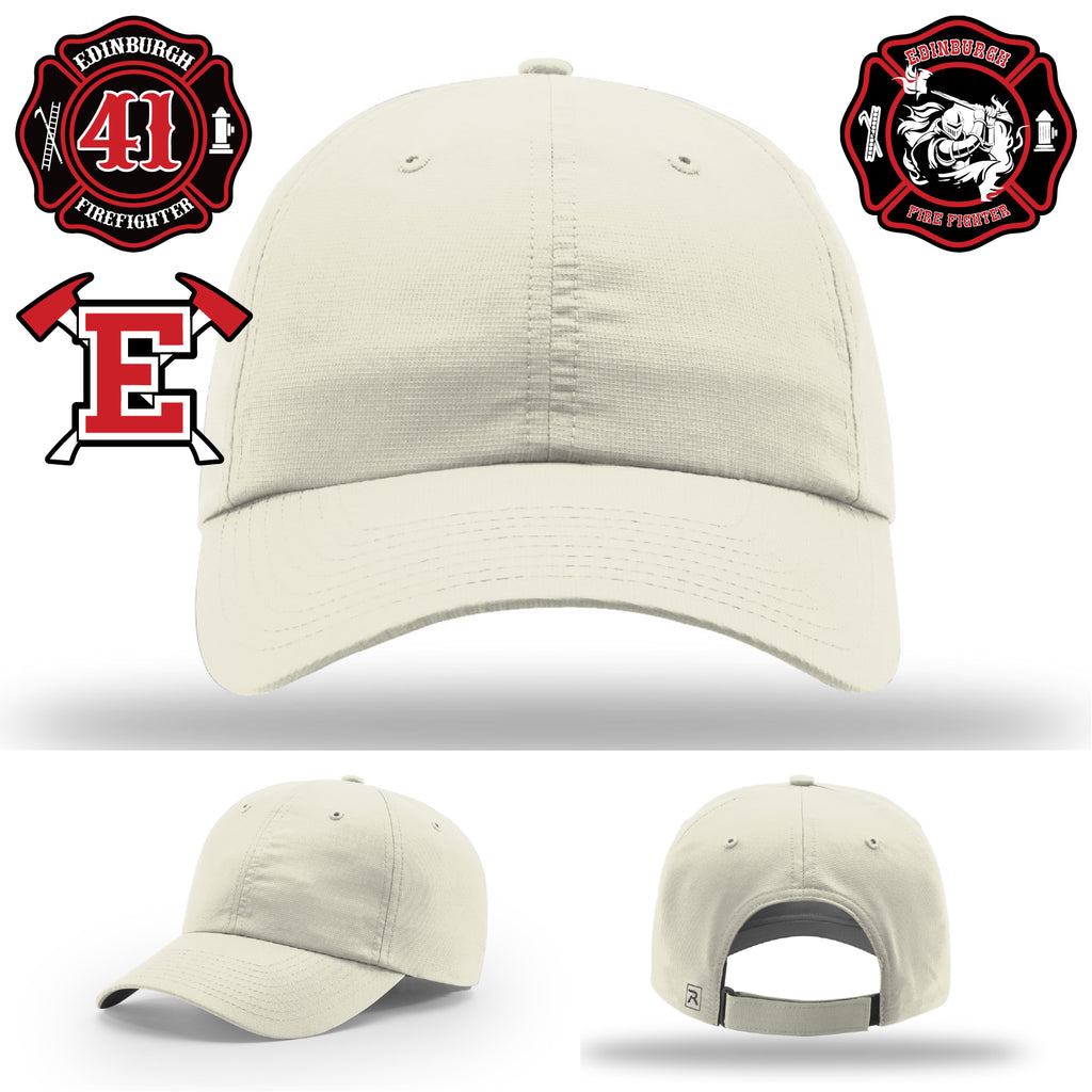 Firefighter hat with handcrafted Edinburgh Fire patch