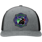 Effingham Fire Rescue leather patch firefighter hat front view