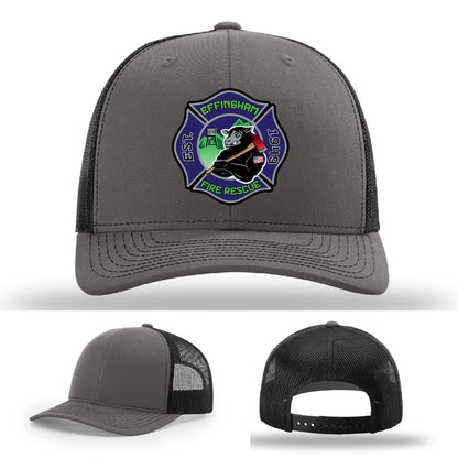 Firehouse tough hat with Effingham Fire Rescue leather patch