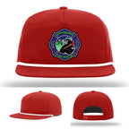 Custom firefighter leather patch hat for Effingham Fire Rescue