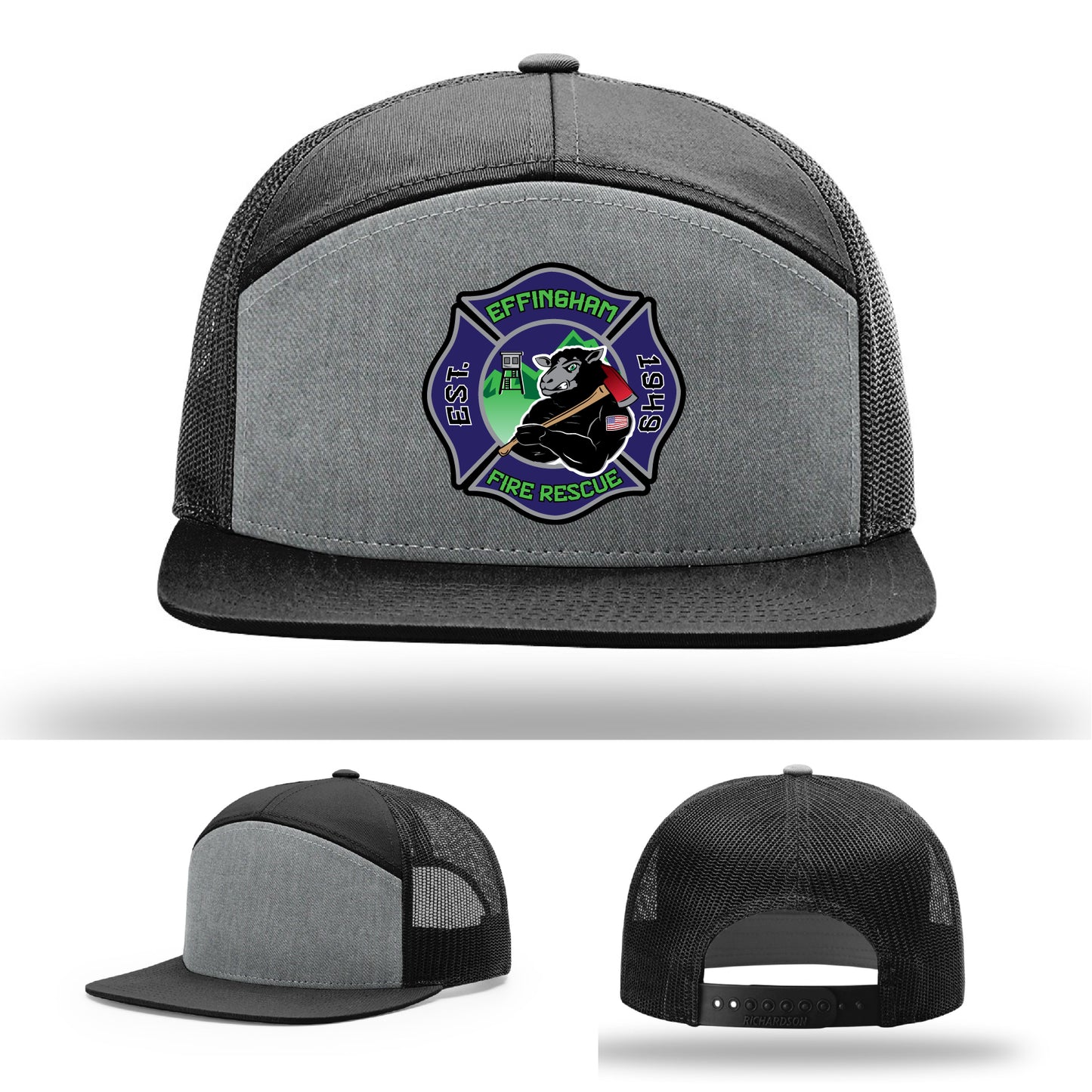 Custom firefighter gear hat featuring Effingham Fire Rescue