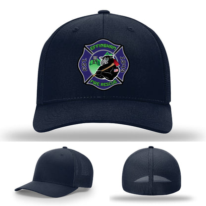 Leather firefighter hat custom made for Effingham Fire Rescue
