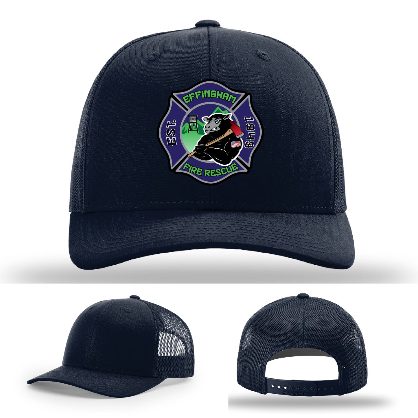 Effingham Fire Rescue firefighter station logo patch hat