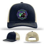 Custom firefighter hat with Effingham Fire Rescue station logo