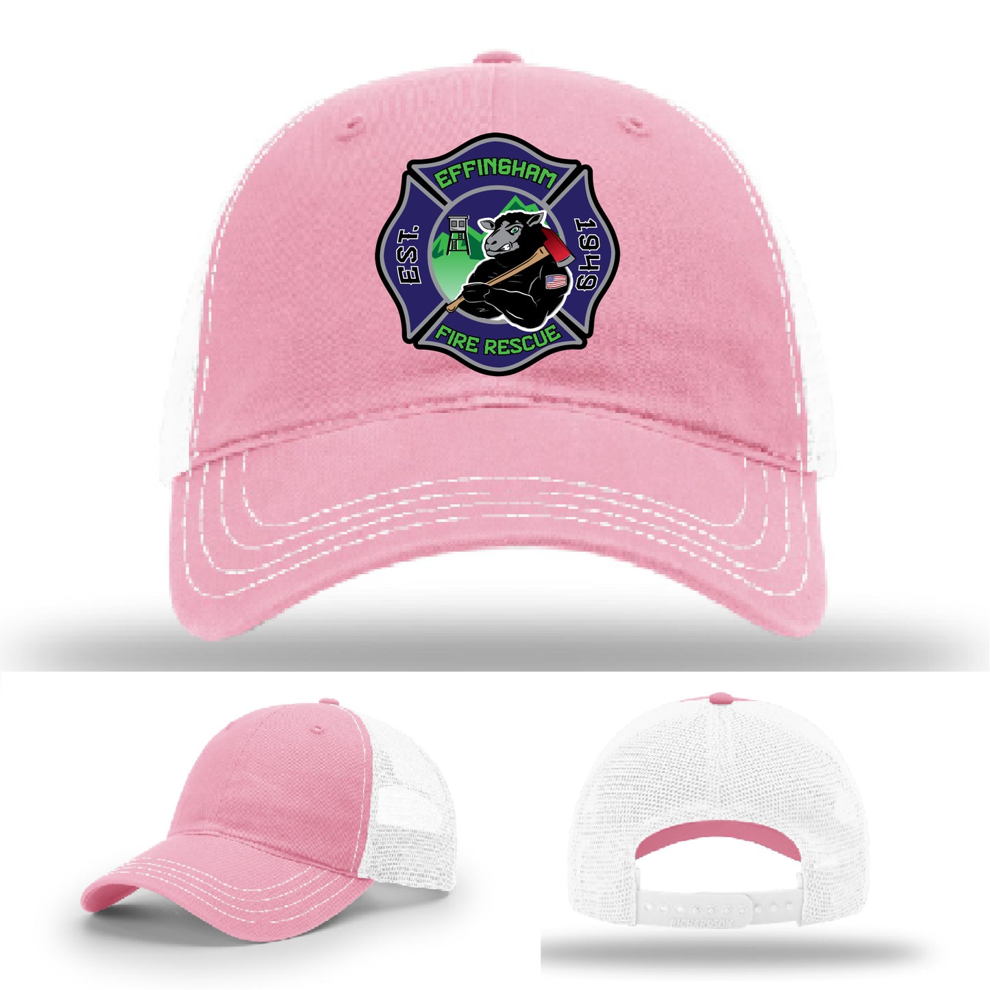 Leather firefighter hat built for Effingham Fire Rescue crews
