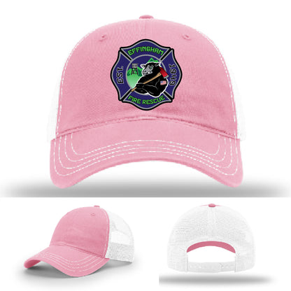 Leather firefighter hat built for Effingham Fire Rescue crews