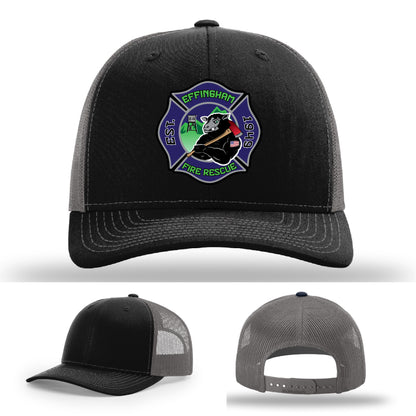 Durable firefighter hat with Effingham Fire Rescue patch
