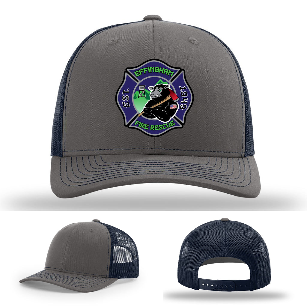 Custom fire department hat with Effingham Fire Rescue logo