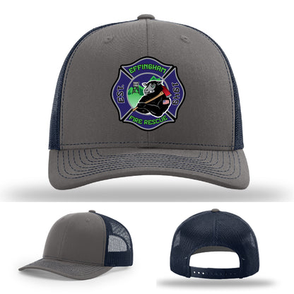 Custom fire department hat with Effingham Fire Rescue logo